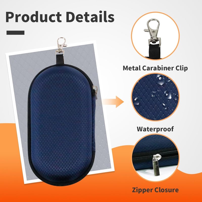 FlyingMage Store Double Eyeglasses Case, Hard Shell Dual Sunglasses Organizer with Zipper Clip Travel Glasses Storage for Women Men - Image 5
